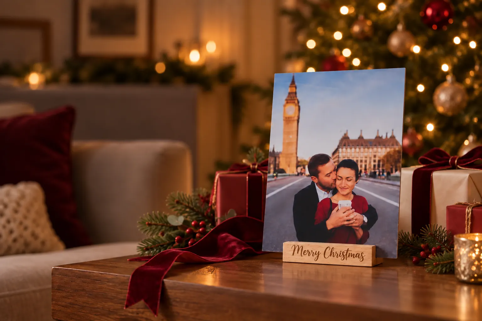 A Christmas message they can keep with Merry Christmas wording