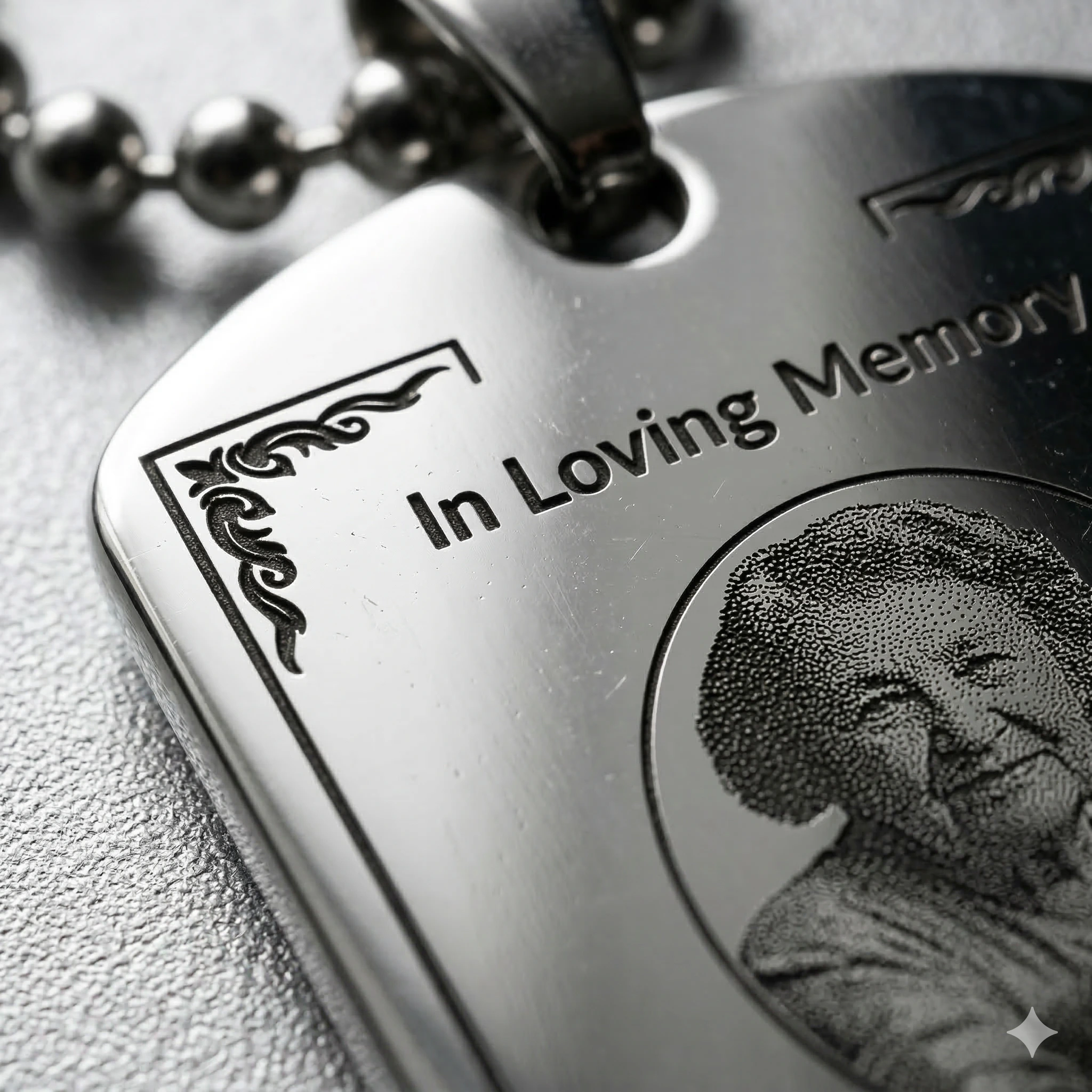 Personalised Laser Engraved Photo Pendant & Memorial Stainless Steel Necklace personalised laser engraved photo pendant & memorial stainless steel necklace