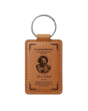 Personalised PU Leather Keychain