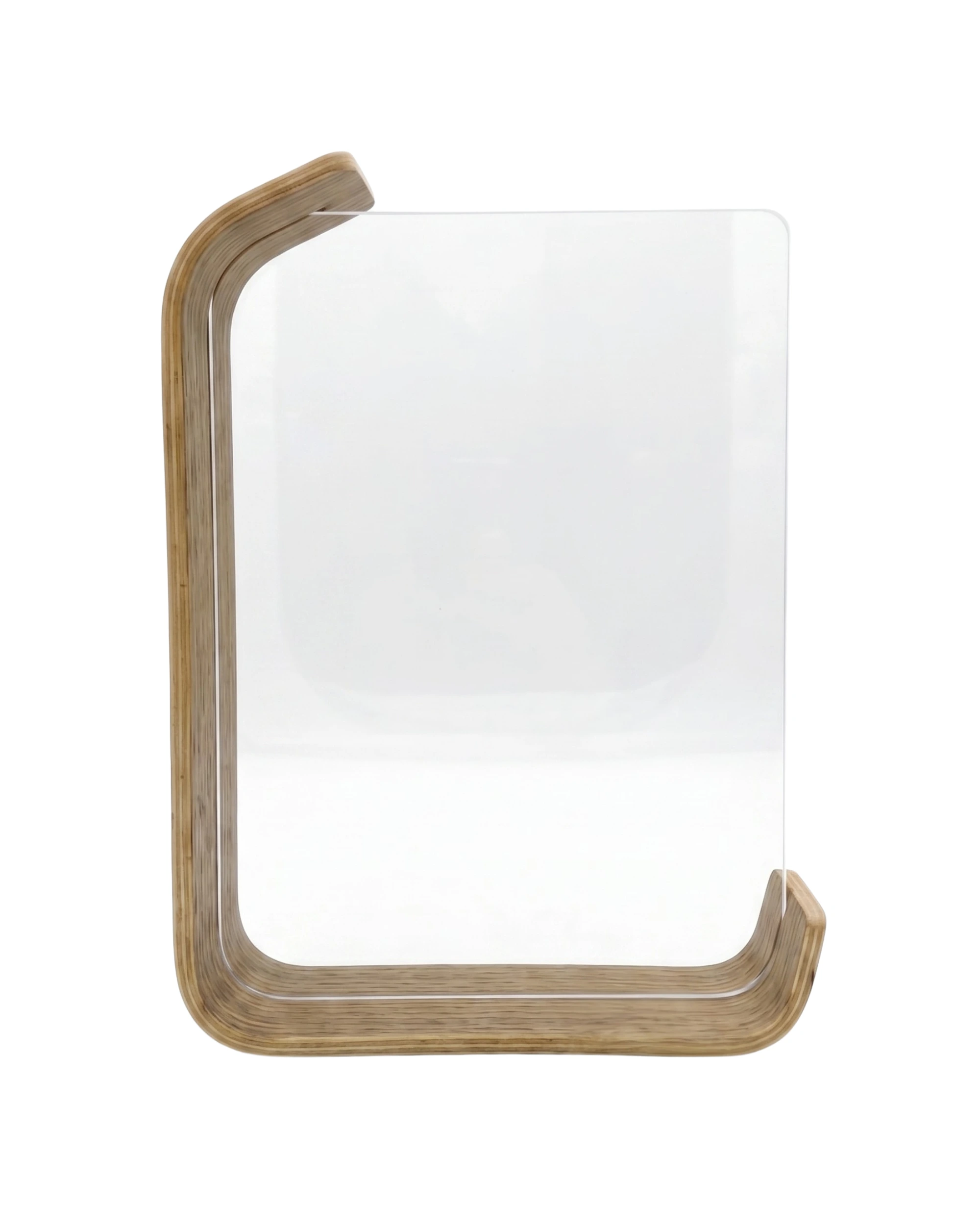 Wooden Floating Frame with Double-Sided Acrylic Display Oak or Walnut L Shaped Floating Frame