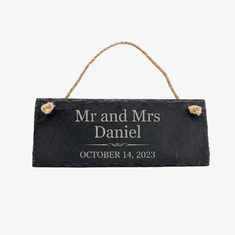 Personalised Hanging Slate Sign | Engraved Natural Slate Plaque | Custom House Name, Door & Garden Signage Personalised Hanging Slate Sign | Engraved Natural Slate Plaque | Custom House Name, Door & Garden Signage - Image 5