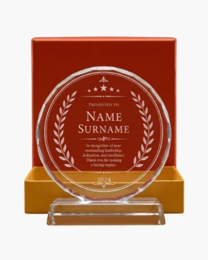 Eden Canvas Personalised Crystal Glass Award with Custom Engraving