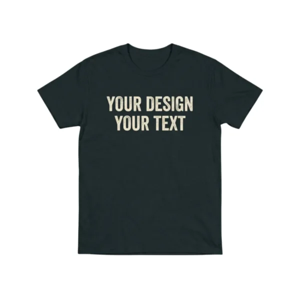 Eden Canvas Personalised Black Cotton T-Shirts (Pack of 5)